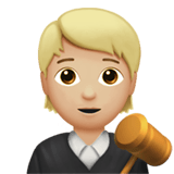 Apple design of the judge: medium-light skin tone emoji verson:ios 16.4