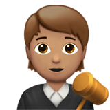 Apple design of the judge: medium skin tone emoji verson:ios 16.4
