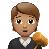 Apple design of the judge: medium skin tone emoji verson:ios 16.4
