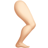 Apple design of the leg: light skin tone emoji verson:ios 16.4