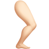 Apple design of the leg: light skin tone emoji verson:ios 16.4