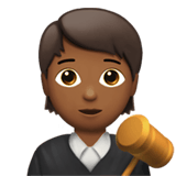 Apple design of the judge: medium-dark skin tone emoji verson:ios 16.4