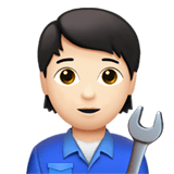 Apple design of the mechanic: light skin tone emoji verson:ios 16.4