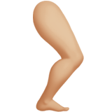 Apple design of the leg: medium-light skin tone emoji verson:ios 16.4