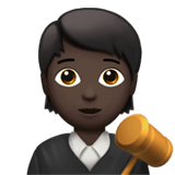 Apple design of the judge: dark skin tone emoji verson:ios 16.4