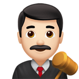 Apple design of the man judge: light skin tone emoji verson:ios 16.4
