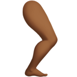 Apple design of the leg: medium-dark skin tone emoji verson:ios 16.4
