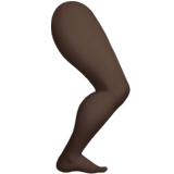Apple design of the leg: dark skin tone emoji verson:ios 16.4