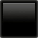 Apple design of the black large square emoji verson:ios 16.4