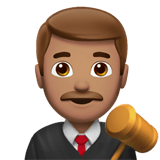 Apple design of the man judge: medium skin tone emoji verson:ios 16.4