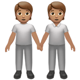 Apple design of the people holding hands: medium skin tone emoji verson:ios 16.4