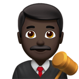 Apple design of the man judge: dark skin tone emoji verson:ios 16.4