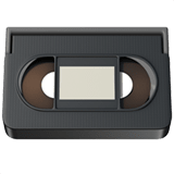 Apple design of the videocassette emoji verson:ios 16.4