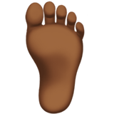 Apple design of the foot: medium-dark skin tone emoji verson:ios 16.4