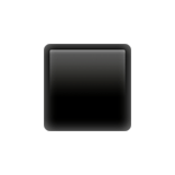 Apple design of the black small square emoji verson:ios 16.4