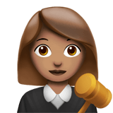 Apple design of the woman judge: medium skin tone emoji verson:ios 16.4