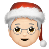 Apple design of the mx claus: light skin tone emoji verson:ios 16.4