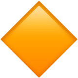 Apple design of the large orange diamond emoji verson:ios 16.4
