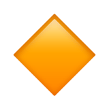 Apple design of the small orange diamond emoji verson:ios 16.4