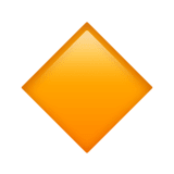 Apple design of the small orange diamond emoji verson:ios 16.4