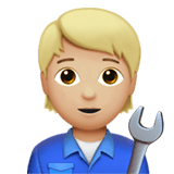 Apple design of the mechanic: medium-light skin tone emoji verson:ios 16.4