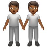 Apple design of the people holding hands: medium-dark skin tone emoji verson:ios 16.4