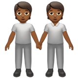 Apple design of the people holding hands: medium-dark skin tone emoji verson:ios 16.4
