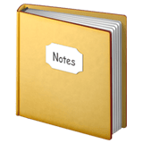 Apple design of the notebook with decorative cover emoji verson:ios 16.4