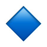 Apple design of the small blue diamond emoji verson:ios 16.4