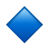 Apple design of the small blue diamond emoji verson:ios 16.4