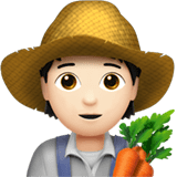Apple design of the farmer: light skin tone emoji verson:ios 16.4