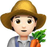 Apple design of the farmer: light skin tone emoji verson:ios 16.4