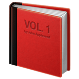 Apple design of the closed book emoji verson:ios 16.4