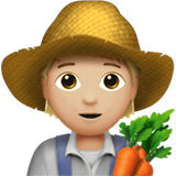 Apple design of the farmer: medium-light skin tone emoji verson:ios 16.4
