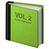 Apple design of the green book emoji verson:ios 16.4