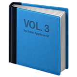 Apple design of the blue book emoji verson:ios 16.4