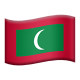 Apple design of the flag: Maldives emoji verson:ios 16.4