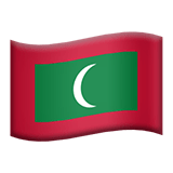 Apple design of the flag: Maldives emoji verson:ios 16.4