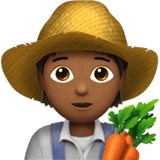 Apple design of the farmer: medium-dark skin tone emoji verson:ios 16.4