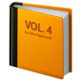 Apple design of the orange book emoji verson:ios 16.4