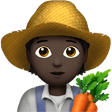 Apple design of the farmer: dark skin tone emoji verson:ios 16.4