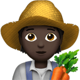 Apple design of the farmer: dark skin tone emoji verson:ios 16.4