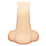 Apple design of the nose: light skin tone emoji verson:ios 16.4
