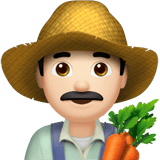 Apple design of the man farmer: light skin tone emoji verson:ios 16.4