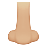 Apple design of the nose: medium-light skin tone emoji verson:ios 16.4