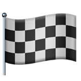 Apple design of the chequered flag emoji verson:ios 16.4