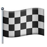 Apple design of the chequered flag emoji verson:ios 16.4