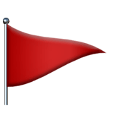 Apple design of the triangular flag emoji verson:ios 16.4