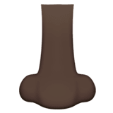 Apple design of the nose: dark skin tone emoji verson:ios 16.4