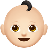 Apple design of the baby: light skin tone emoji verson:ios 16.4